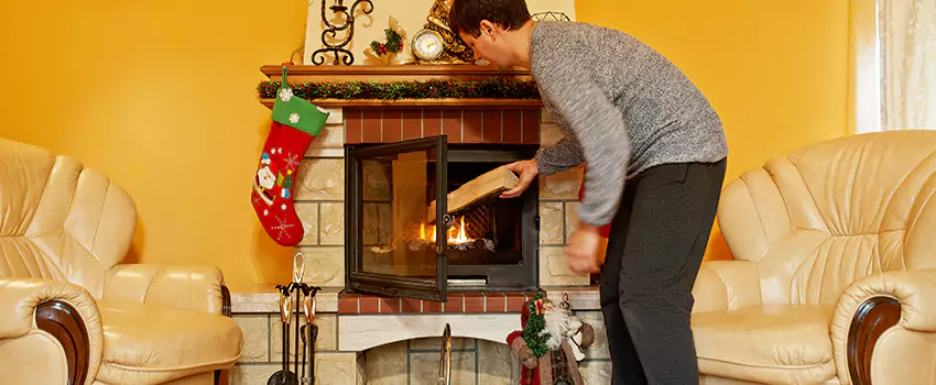 Rusted Metal Fireplace Restoration in Portsmouth, Ohio